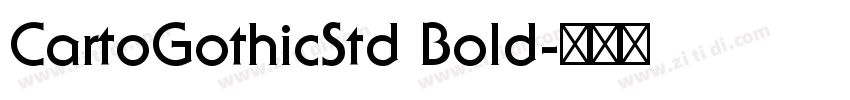 CartoGothicStd Bold字体转换